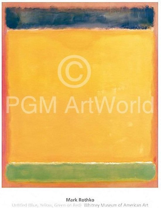 Kunstdruk Mark Rothko - Untitled Blue, Yellow, Green, Red 71x91cm