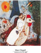 Kunstdruk Marc Chagall - Les fiances 60x80cm