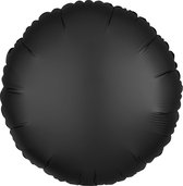 AMSCAN - Zwarte satijnkleurige aluminium ballon - Decoratie > Ballonnen