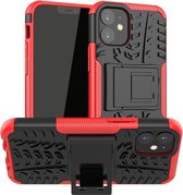 Rugged Kickstand Back Cover - iPhone 12 Mini Hoesje - Rood