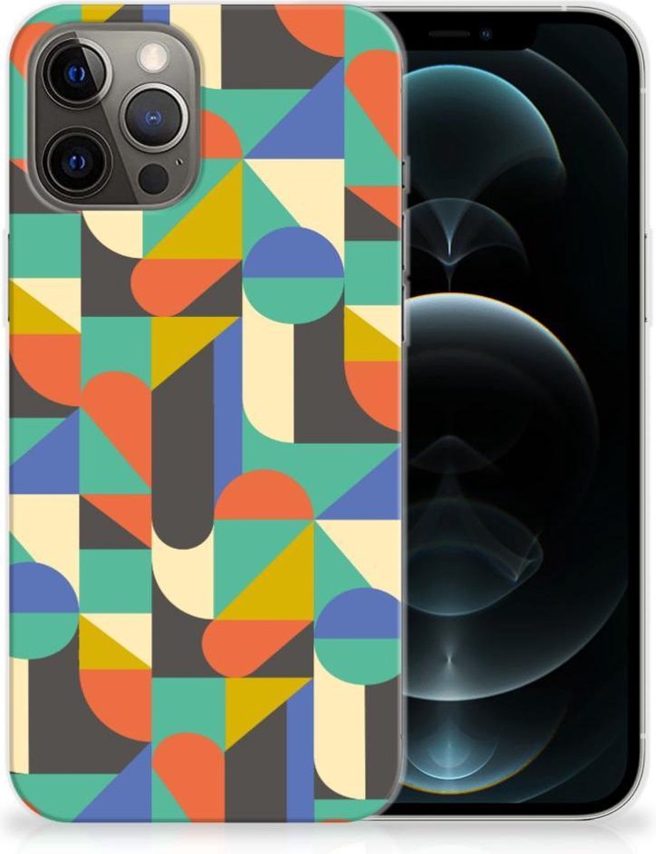 TPU Hoesje voor iPhone 12 Pro Max TPU bumper Funky Retro