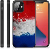 Mobiel TPU Hard Case Geschikt voor iPhone12 Mini Telefoon Hoesje met Zwarte rand Nederlandse Vlag