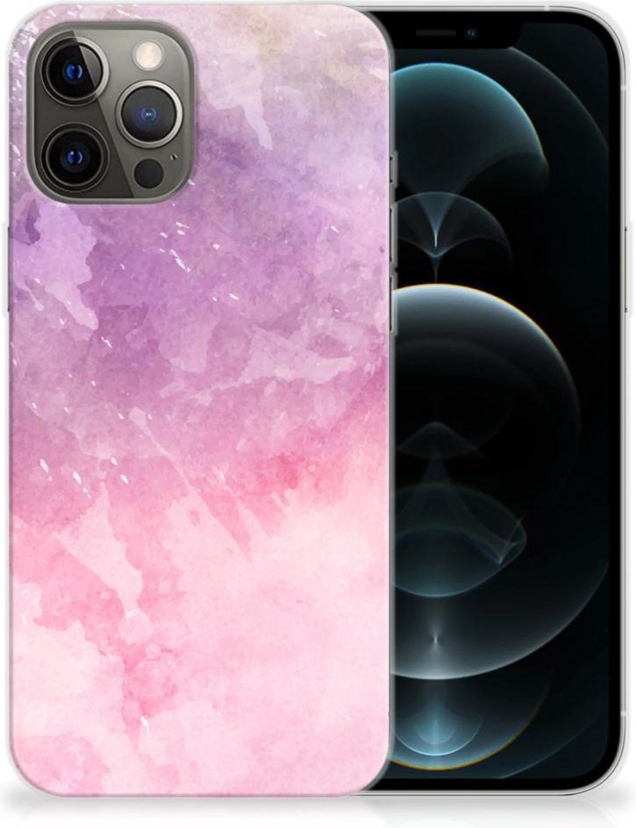 Hoesje maken iPhone 12 Pro Max Pink Purple Paint