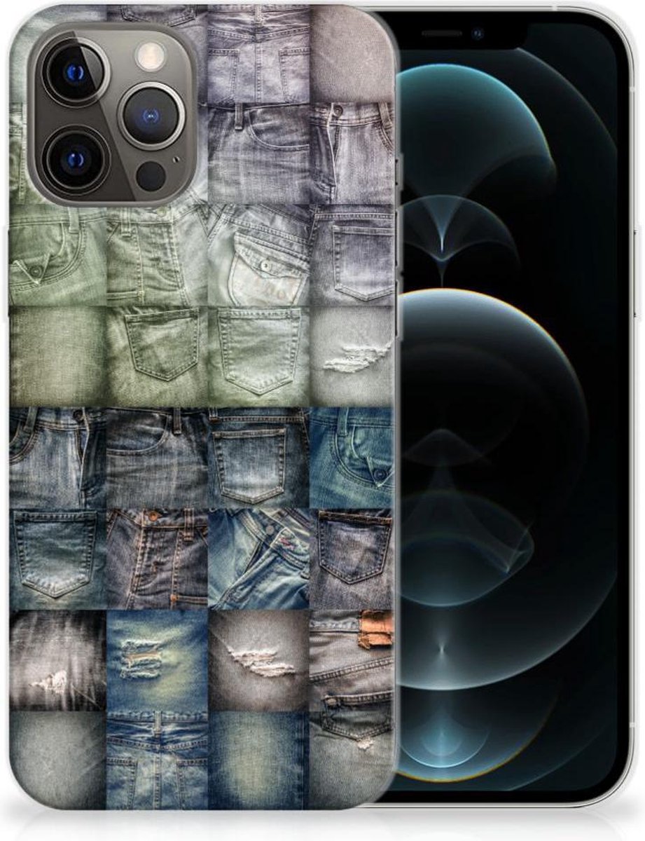 Silicone Back Cover iPhone 12 Pro Max Spijkerbroeken