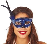 Fiestas Guirca Masker Sequins Dames Veren Blauw One-size