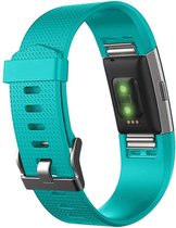 watchbands-shop.nl Siliconen bandje - Fitbit Charge 2 - GroenBlauw - Small