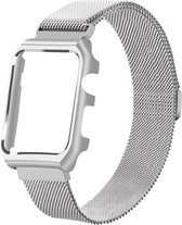 Merkloos Milanees bandje - geschikt voor Apple Watch Series 1/2/3 (42mm) - Zilver