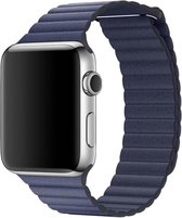 watchbands-shop.nl Kunstleren bandje - bandje geschikt voor Apple Watch Series 1/2/3 (38mm) - Blauw
