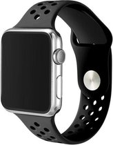 watchbands-shop.nl bandje - bandje geschikt voor Apple Watch Series 1/2/3/4 (38&40mm) - Zwart - S/M