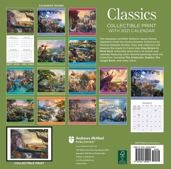 Thomas Kinkade Disney Classics Kalender 2021