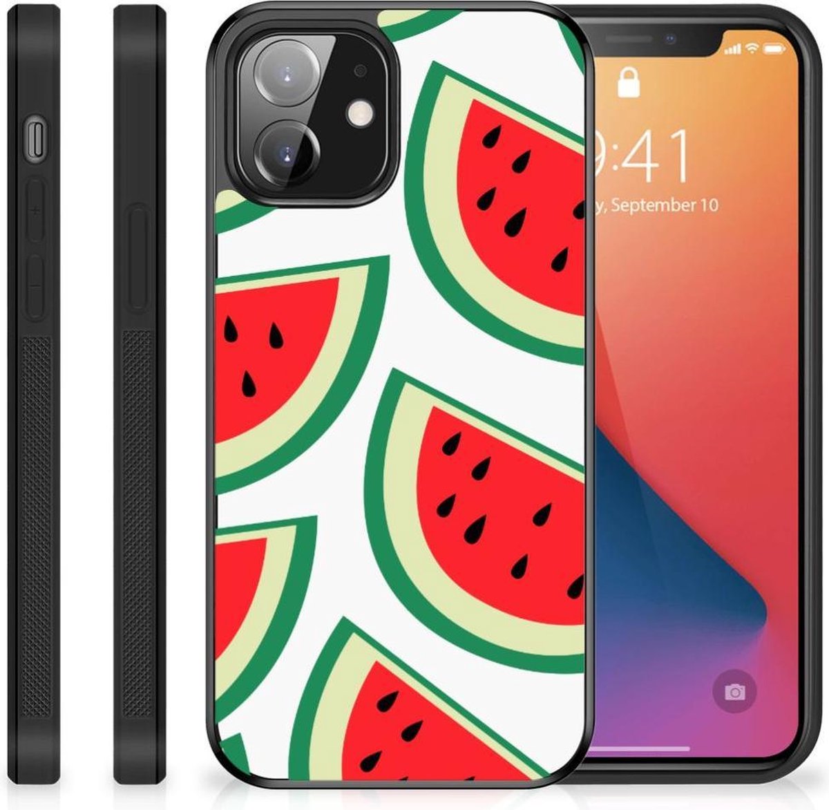 Back Cover voor iPhone 12 Mini Silicone Case Watermelons