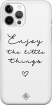 iPhone 12 Pro Max hoesje siliconen - Enjoy life | Apple iPhone 12 Pro Max case | TPU backcover transparant