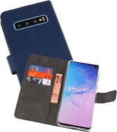 Booktype Telefoonhoesjes - Bookcase Hoesje - Wallet Case -  Geschikt voor Samsung Galaxy S10 - Navy