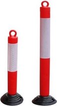 Flexibele zelfrichtende parkeerpaal met kettingoog Rood  x  x 800 mm