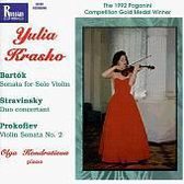 Bela Bartók: Sonata for Solo Violin; Igor Stravinsky: Duo concertant; Sergei Prokofiev: Violin Sonata No. 2