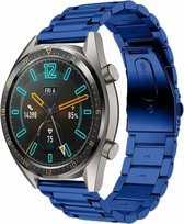 Geschikt voor Huawei Watch GT stalen bandje - blauw - 42mm