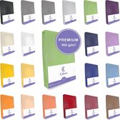 Cillows Premium Jersey Hoeslaken voor Matras - 90x200 - 100x220 cm - (tot 25 cm hoogte) – Kiwi
