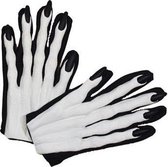 Witbaard Spookhanden Rubber Wit/zwart One-size