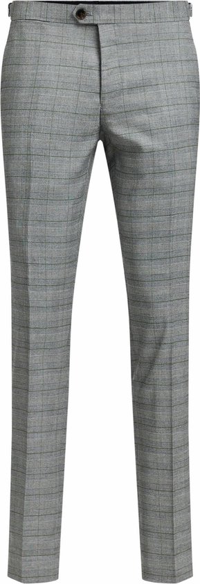 WE Fashion Heren slim fit geruite pantalon, Illan | bol.com