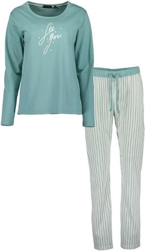 Blue Seven dames Pyjama streep/groen - maat XXL | bol.com