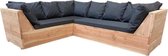 Wood4you - Loungeset 6 Douglashout 200x200 cm - incl kussens