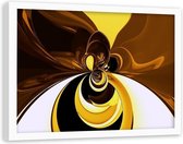 Foto in frame Bruine abstractie, 100x70cm, Premium print