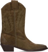 Sacha - Dames - Groene suède cowboylaarzen - Maat 38
