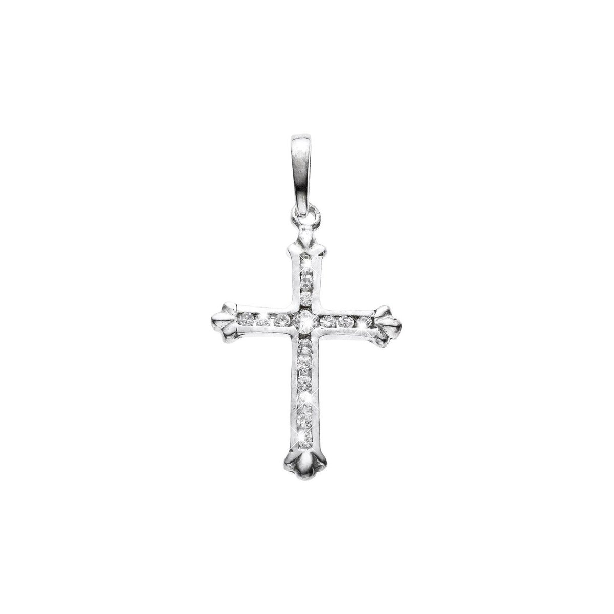 Lucardi Dames Zilveren hanger kruis met zirkonia - Hanger - 925 Zilver -  Zilverkleurig | bol.com