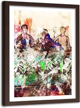 Foto in frame Dansende ballerina's, 80x120, multi-gekleurd, Premium print