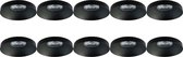 Spot Armatuur 10 Pack - Pragmi Vrito Pro - GU10 Fitting - Inbouw Rond - Mat Zwart - Aluminium - Ø82mm - BES LED