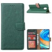 Xssive Hoesje voor Xiaomi Redmi Note 9 Pro - Book Case - Groen