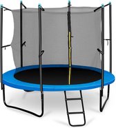 Rocketboy 250 trampoline 250cm veiligheidsnet binnen, brede ladder, blauw