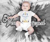 Romper the snuggle is real - Baby romper met tekst - korte mouw rompertje - maat 74-80 - kraamcadeau  zwangerschapscadeau babyshower baby kleding leuke tekst - rompertjes baby