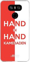 6F hoesje - geschikt voor LG G6 -  Transparant TPU Case - Feyenoord - Hand in hand, kameraden #ffffff