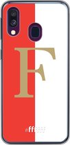 6F hoesje - geschikt voor Samsung Galaxy A50 -  Transparant TPU Case - Feyenoord - F #ffffff