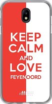 6F hoesje - geschikt voor Samsung Galaxy J7 (2017) -  Transparant TPU Case - Feyenoord - Keep calm #ffffff