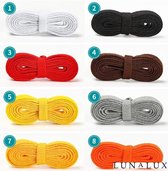 Schoenveters - paar oranje veters - 120cm - schoenveters - veters voor schoenen - nummer 8 - oranje