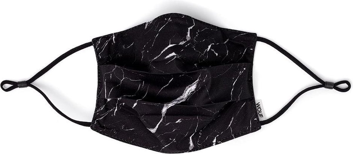 Wouf Reusable Face Mask Black Marble
