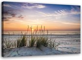 Schilderij Zonsondergang op strand, 2 maten, multi-gekleurd, Premium print