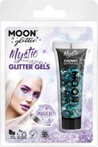 Moon Creations - Moon Glitter - Mystic Chunky Glitter Gel - Atlantis Glitter Make-up - Blauw/Groen