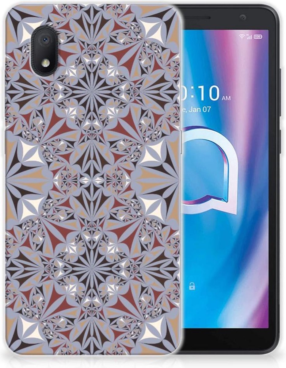 Alcatel 1B (2020) TPU Siliconen Hoesje Flower Tiles