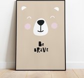Label2X Poster - Beer Be Brave - 29.7 X 42 Cm - Multicolor