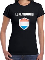 Luxemburg landen t-shirt zwart dames - Luxemburgse landen shirt / kleding - EK / WK / Olympische spelen Luxembourg outfit XS