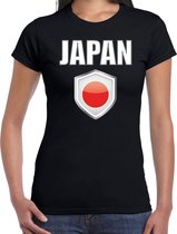 Japan landen t-shirt zwart dames - Japanse landen shirt / kleding - EK / WK / Olympische spelen Japan outfit L