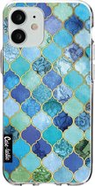 Casetastic Apple iPhone 12 Mini Hoesje - Softcover Hoesje met Design - Aqua Moroccan Tiles Print