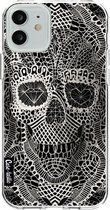 Casetastic Apple iPhone 12 / iPhone 12 Pro Hoesje - Softcover Hoesje met Design - Lace Skull Print