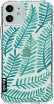 Casetastic Apple iPhone 12 / iPhone 12 Pro Hoesje - Softcover Hoesje met Design - Turquoise Fronds Print