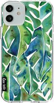 Casetastic Apple iPhone 12 / iPhone 12 Pro Hoesje - Softcover Hoesje met Design - Green Philodendron Print