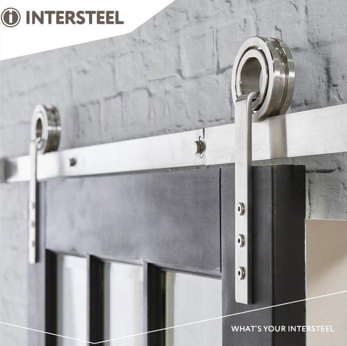 Intersteel Schuifdeursysteem Modern rvs geborsteld