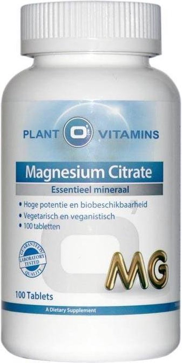 Goedkoopste Magnesium Citraat Plantovitamins 100 Tabletten